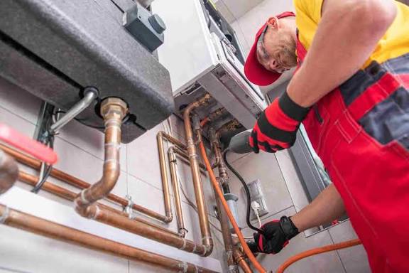 Gas engineer maintenance work